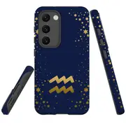 For Samsung Galaxy S23+ Plus Case Shielding Cover, Aquarius Sign