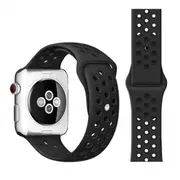 For Apple Watch iWatch Series SE (40mm) Silicone Wristband Loop Strap Wrist Band (Style 7- Large Size)