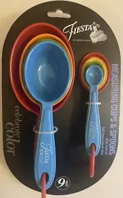 FEISTA MEASURING CUPS & SPOONS MULTCOLOR 9pc. NEW