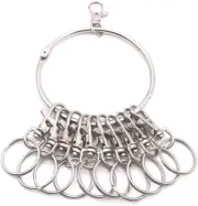 Luzen 1PC Portable Metal Ring Key Organizer Holder with Swivel Clasps Janitor Ke