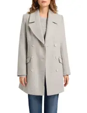 [Marcs] Elsa Wool Blend Twill Coat in Grey