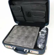 4 Microphone Carrying Case Mic Instrument Storage Portable Flight Box Blue Color