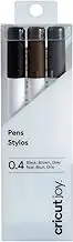 cricut 2007076 Joy 0.4 Fine Point Pens, Black/Brown/Grey, Multicolor
