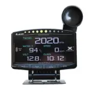 English Version OBD2 Plug Digital Turbo Boost Oil Pressure Temperature Gauge Car