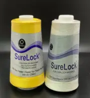 Coats SureLock Overlock Machine Thread 100% Polyester 3000 Yds, Lot of 2