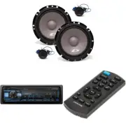 Alpine UTE-73BT, RUE-4360 Remote & SXE-1751S 6 1/2" 2-Way Component Speakers ...
