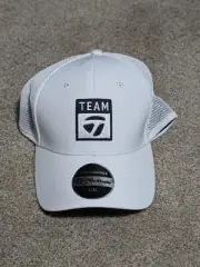 RARE NEW Taylormade Team Staff Tour Issue White and Black L/XL Golf Hat