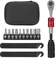 Repair Bag, Mountain Bike Multi-Function Repair Tool, Two-Way Ratchet Head Combined Repair Kit for Folding Bikes, Mountain Bikes, Road Bikes