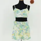 CHRISTIAN LACROIX Linen Blend Shorts Set NWT Size Small Floral