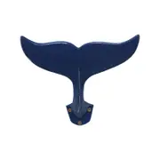Metal 23cm Whale Tail Hook Clothes Hanger Home Decor - Blue