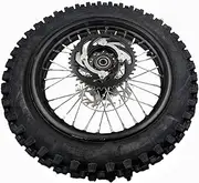 ZTDZZH 14 "Rear Wheel Rim Tire Assembly for Dirt Bike 90/100-14 15mm axle Rear Wheel Rim Tire Fits 50cc-125cc dirt bike TTR SSR CRF Apollo Includes brake disc and sprocket