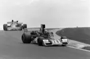 John Watson Brabham BT42 Ford leads Jean-Pierre Beltoise BRM P201 1979 Photo 1