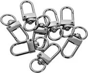 VALICLUD 8PCS Swivel Lobster Clasp Keychain Hooks Flexible Rotation Snap Clips for DIY Crafts Bag Accessories Jewelry Making Supplies for Backpacks and Handbags