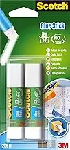 Scotch Permanent Glue Stick Solvent-Free, 2 Sticks, 8 g per Stick - Water-Based Strong-Hold Adhesive Stick for Arts & Crafts