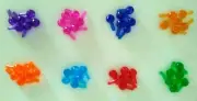 48 Medium Faceted Globe Pegs 8 COLOR GAME BOARD JOKERS & PEGS Ceramic Tree Bulbs