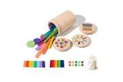 Color Shape Sorting, Stacking, and Inserting Toys, Wooden Montessori Toys, Sensory Play Gifts for Boys and Girls Ages 1–3