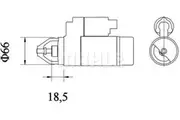 Mahle Starter Motor for Hatz 1B20 1B20 1820 V 1820 V 1827 1827V 1827 V 1B27V 1830 1830 1B30 V 1B30V