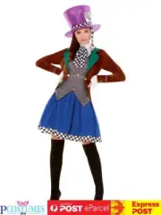 Ladies Party Mad Hatter Alice In Wonderland Book Week Dress Up Costume