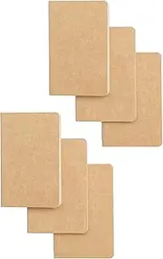 Softcover Pocket Notebook Set - 3.5" x 5.5" - 6 Pack - 30 Sheets - 60 Blank Pages - Perfect for The Traveler or Author