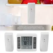 Wireless Thermometer Digital Station W/ Audible Alarm Refrigerator Thermo Meter