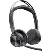 HP Poly 9T9J3AA#AC3 Voyager Focus 2 USB-C-C Headset +USB-C/A Adapter - Siri,