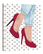 Louis Vuitton Red Pumps Made For Walking Wall Art