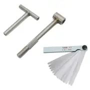2X(3 Pcs Motorcycle Engine Screw Adjusting Spanner Tool + Feeler Z6X2)8402