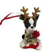 RAZ Puppy Dog "I Ate Santa's Hat" Ornament 10cm