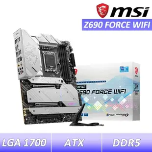 【MSI 微星】MPG Z690 FORCE WIFI 主機板(MPG Z690 FORCE WIFI DDR5 支援Intel 12/13/14代 CPU)