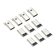 USB 3.1 Type C Connector 2Pins Female Plug Socket 180 Degree 17.5mm Long 10Pcs