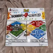 Colorforms Hasbro Classic Board Games SORRY & TROUBLE~New in Box M46