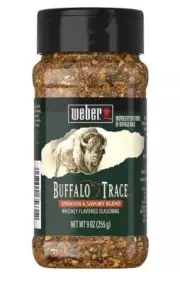 Weber Buffalo Trace Seasoning 9 oz. BBQ Spice Smooth Savory Blend Whiskey Flavor