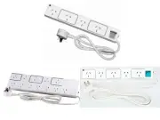 HPM SURGE PROTECTED POWERBOARD Wide Space 10A 1.8 Lead White, 4 5 or 12 Outlet