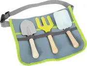 Gardening Toolbelt by – 4 Piece Kids Set Includes Adjustable Belt, Shovel, Rake