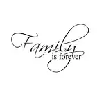 Easy Install Home Decor Family Is Forever Wall Sticker Quote Decal Solid Door