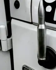 GUNMETAL 50 CALIBER BULLET STUBBY SHORT ANTENNA 5.5'' FOR 87-20 JEEP WRANGLER (for: Jeep)