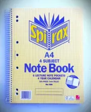 Spirax 606 A4 4 Subject 320pages Spiral Notebook + Free GIFT