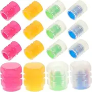 24pcs Fluorescent Valve Caps Glow Dark Car Tire Valve Caps for Car Motorbike Trucks