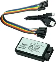 DIGISHUO USB Logic Analyzer Device with EMI Ferrite Ring USB Cable 24MHz 8CH 24MHz 8 Channel UART IIC SPI Debug