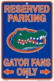Ramson's Florida Gators Fans Reserved Parking Sign Metal 8 x 12 Embossed by Tag City