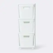 Brilliant Basics 3 Drawer Storage Unit with Wheels - White