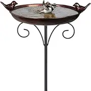 Croovepi Bird Bath Bowl | Outdoor Bird Bath,Shallow Portable Waterproof Decorative Water Feeder for Outside Balconies Gardens Drink Attracting Wildlife Patios