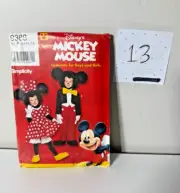 Simplicity 4868 Sewing Pattern Disney's Mickey and Minnie Mouse Costumes NIB