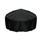 Fire Pit Cover Round 36 Inch Fire Pit Cover, Black, Windproof Drawstring6613