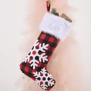 2 PCS Christmas Stocking Ornament Gift Bag Pendant - Snowflake