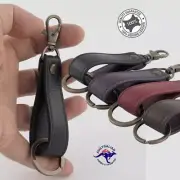 Unisex Genuine Leather Strap Keychain Key Ring Belt Loop Key Holder Men’s Women’