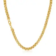 9ct Yellow Gold Silver Filled 55cm Box Chain