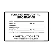 Construction Site Sign - Contact Information