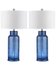 Safavieh Set of 2 Bottle Glass Lamps
