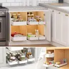 3pcs Pull Out Cabinet Organizer Slide Out Spice Rack for Bathroom Pantry Kitchen